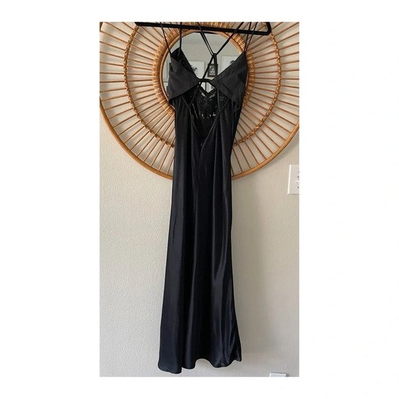 NWT Zara satin slip lace front midi dress Sz XS - Picture 2 of 12